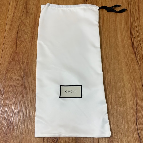 Gucci Handbags - Gucci Satin Silky White Logo Shoe Dust Bag